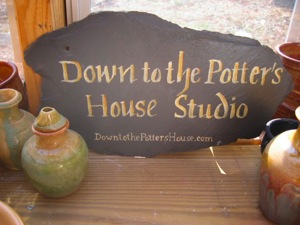Down to the Potter's House Studio Sign